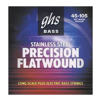 Набор струн для 4-струнной бас-гитары GHS Strings M3050 Precision Flats™