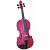 BRAHNER BVC-370/MPK Скрипка размера 4/4, цвет розовый металлик, в футляре со смычком