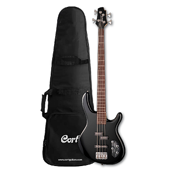 Cort Action Bass Plus BK W_BAG Бас-гитара, 4 струны, цвет чёрный, с чехлом