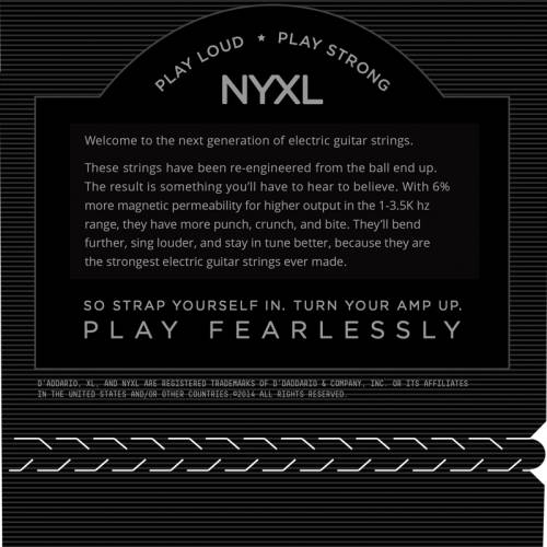 Набор струн для 6-струнной электрогитары D`ADDARIO NYXL0942
