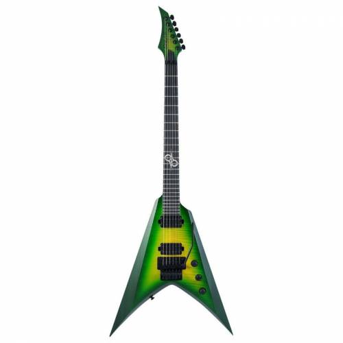 Solar V1.6FRLB  электрогитара, HH, Floyd Rose, цвет зеленый берст, чехол в комплекте