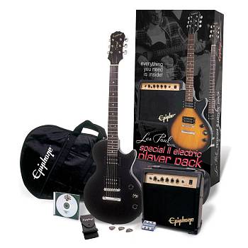 Электрогитарный комплект EPIPHONE Playerpack Special II Ebony EB/CH EU 240V