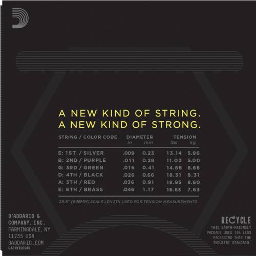 Набор струн для 6-струнной электрогитары D`ADDARIO NYXL0946